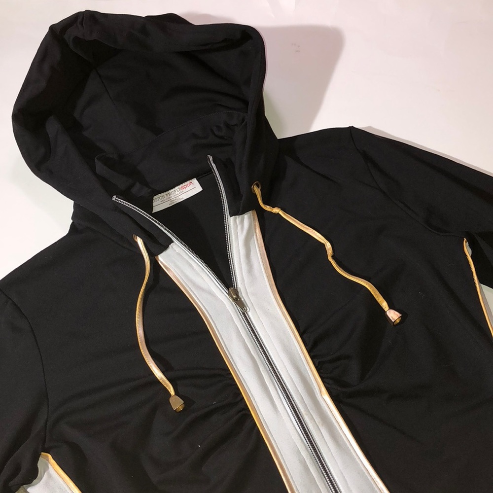 Boston Proper Sport Black Active Full Zip Hoodie - Picture 3 of 8